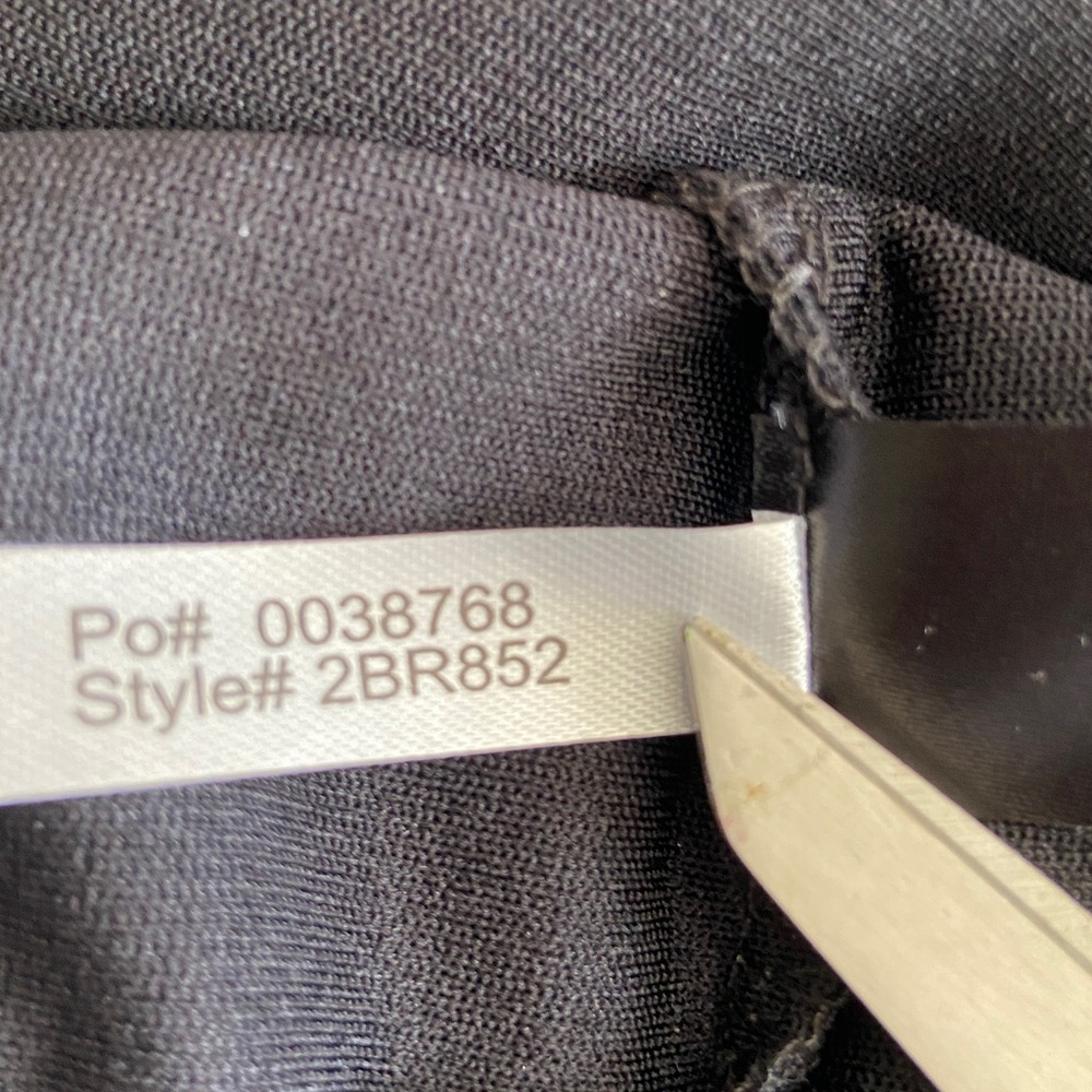 Boston Proper Black Square Neck 3/4 Sleeves Banded Blouson Hem Blouse 3673 - Picture 10 of 10